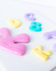 Bubble Letter Initials - Clay Cutters for Purse Charms, Magnets and Decor
