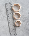 Zebra Cake Hexagon Clay Cutter, Polymer Tool - PLA Material, Retro Dessert Cookie Shape, 25/30/35mm Options