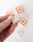 Quilt Pattern Clay Cutter - Straight or Diagonal Pattern with Inset Pieces