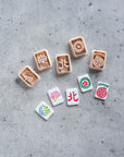 Mahjong Tile Clay Cutters, SET 2 - Embossed (Set of 5 Designs)