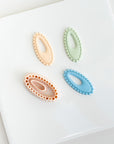 Bubble Oval | Simple beaded clay cutter