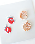Spicy Holiday Kitten Holding Ornament - Christmas Clay Cutter 2026