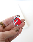 Spicy Holiday Kitten Holding Ornament - Christmas Clay Cutter 2026