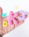 Bubble Letter Initials - Clay Cutters for Purse Charms, Magnets and Decor