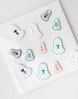 Ghost Holding Friends | Halloween Embossed Animal with Ghost Clay Cutter