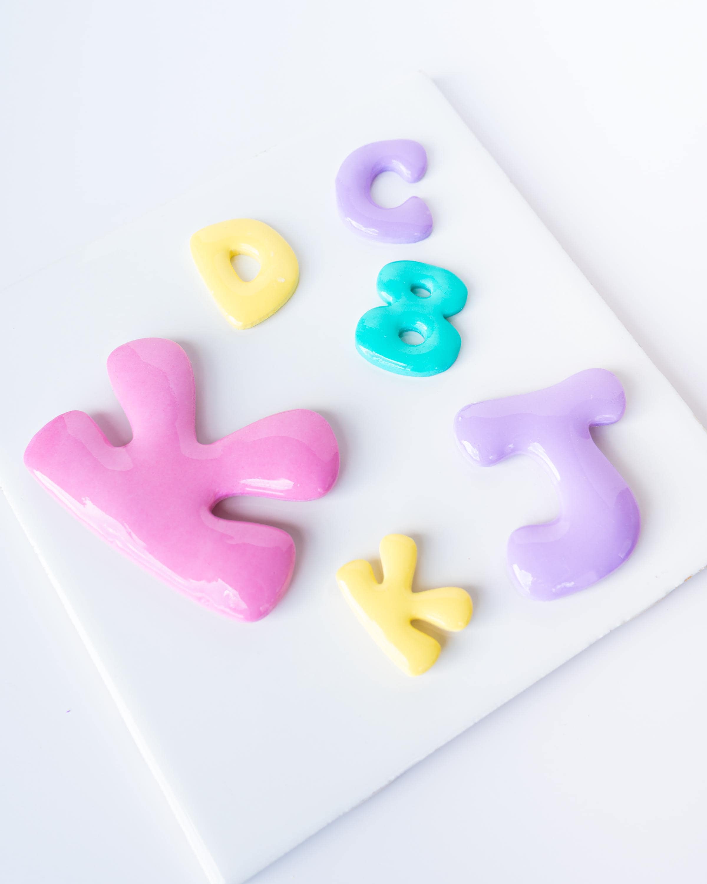 Bubble Letter Initials - Clay Cutters for Purse Charms, Magnets and Decor
