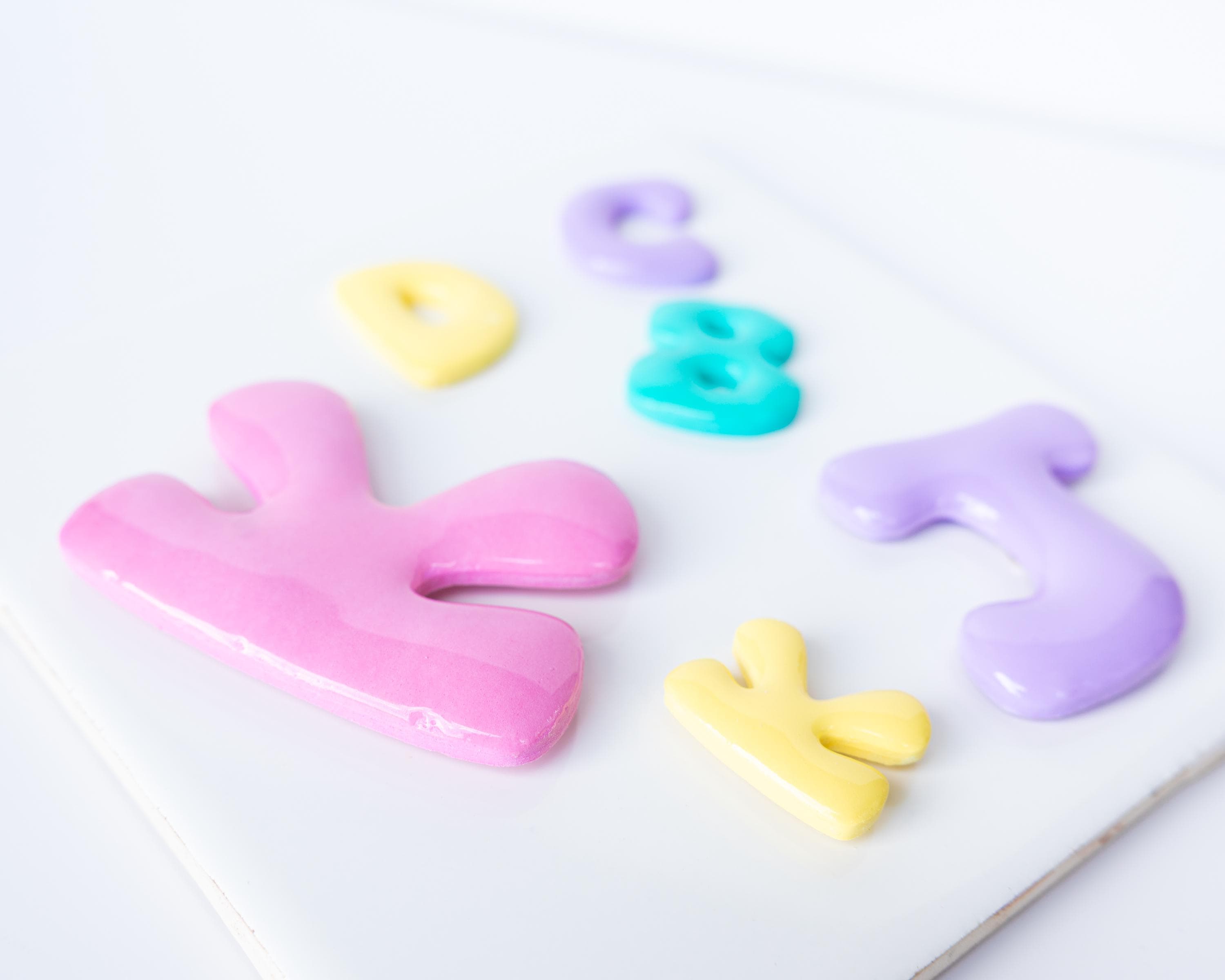 Bubble Letter Initials - Clay Cutters for Purse Charms, Magnets and Decor