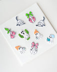 Cherry Ghost with Bow | Halloween styled clay cutter with hanging ghosts
