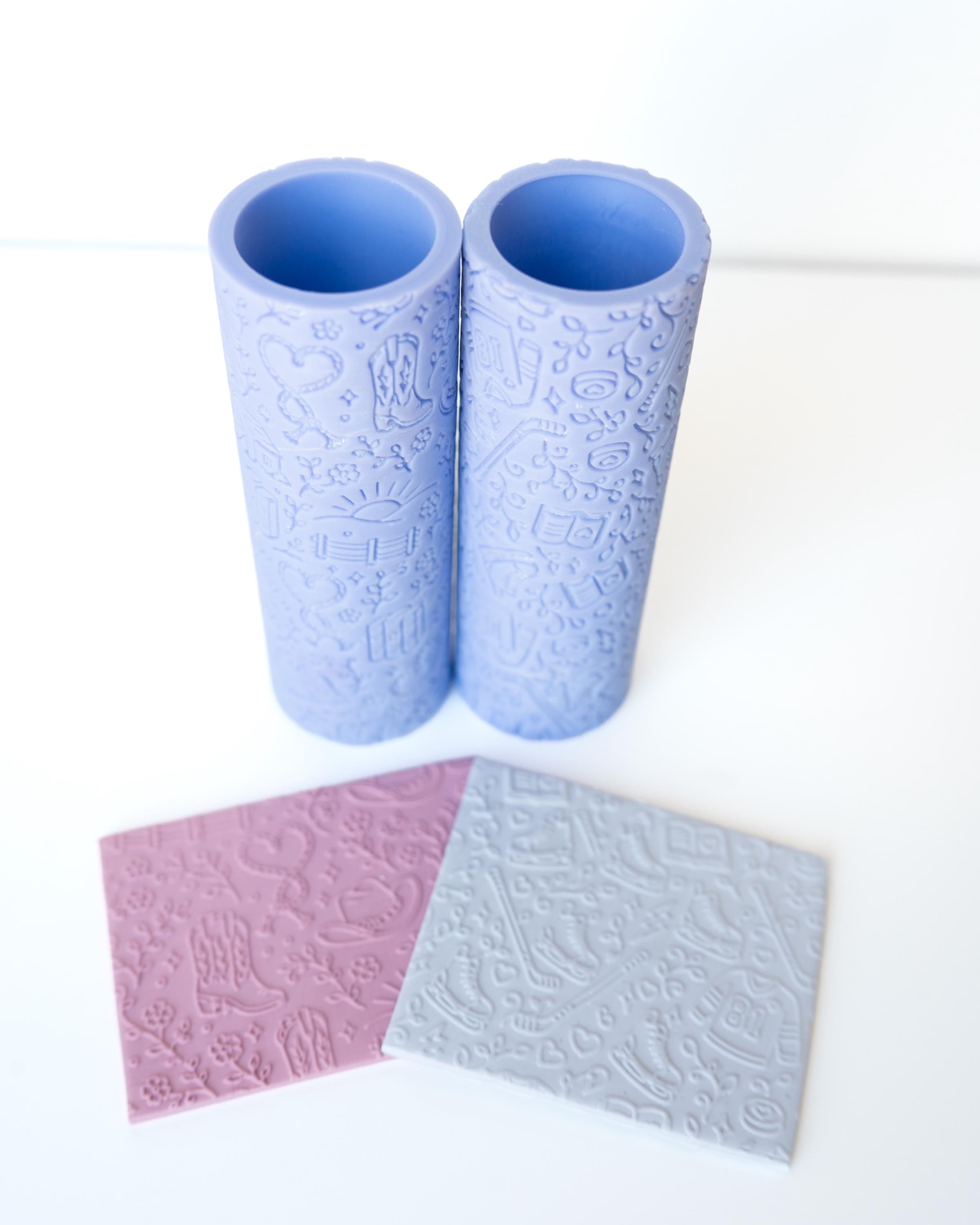 Book Themed Rollers - Country Romance and Hockey Romance - Resin Texture Roller