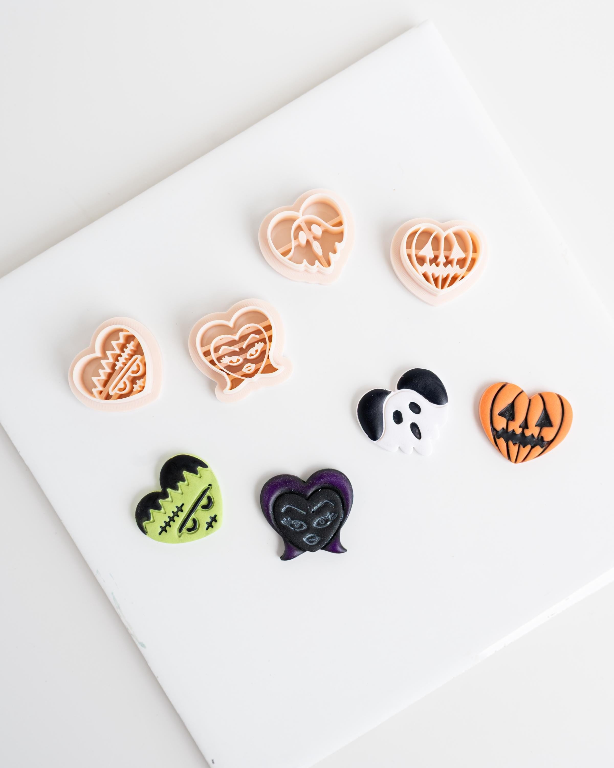 Spooky Hearts Collection | Frankenstein, Girl, Ghost, Pumpkin Halloween Heart