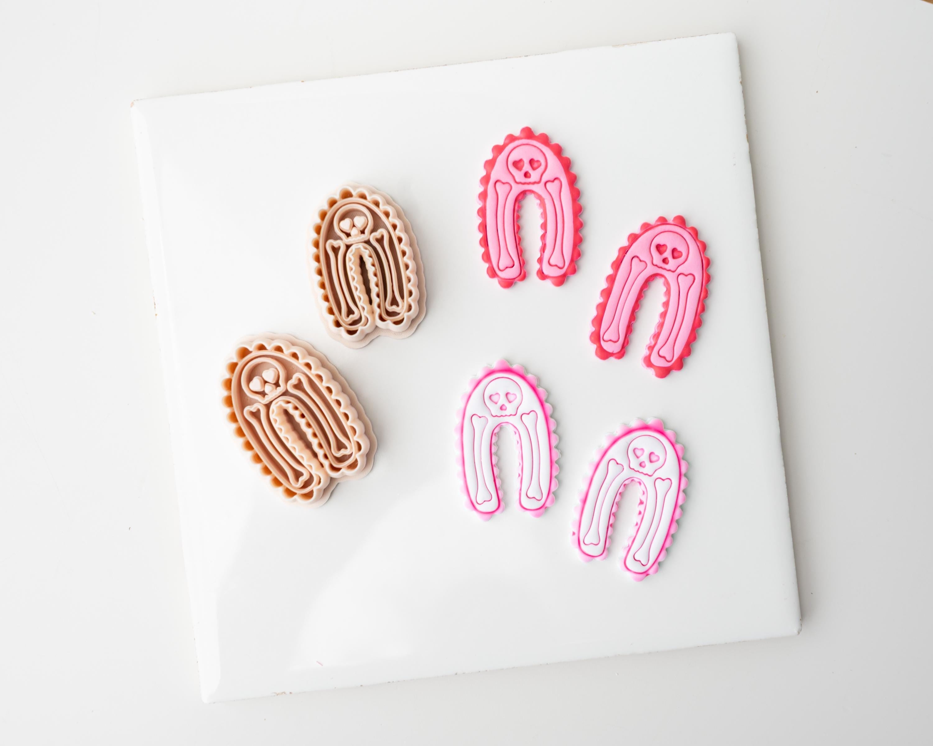 Skeleton Arch | Halloween Rainbow styled clay cutter with skull and bones