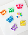 Days of the Week Clay Cutters | Teacher and School Earrings | Fri-Yay