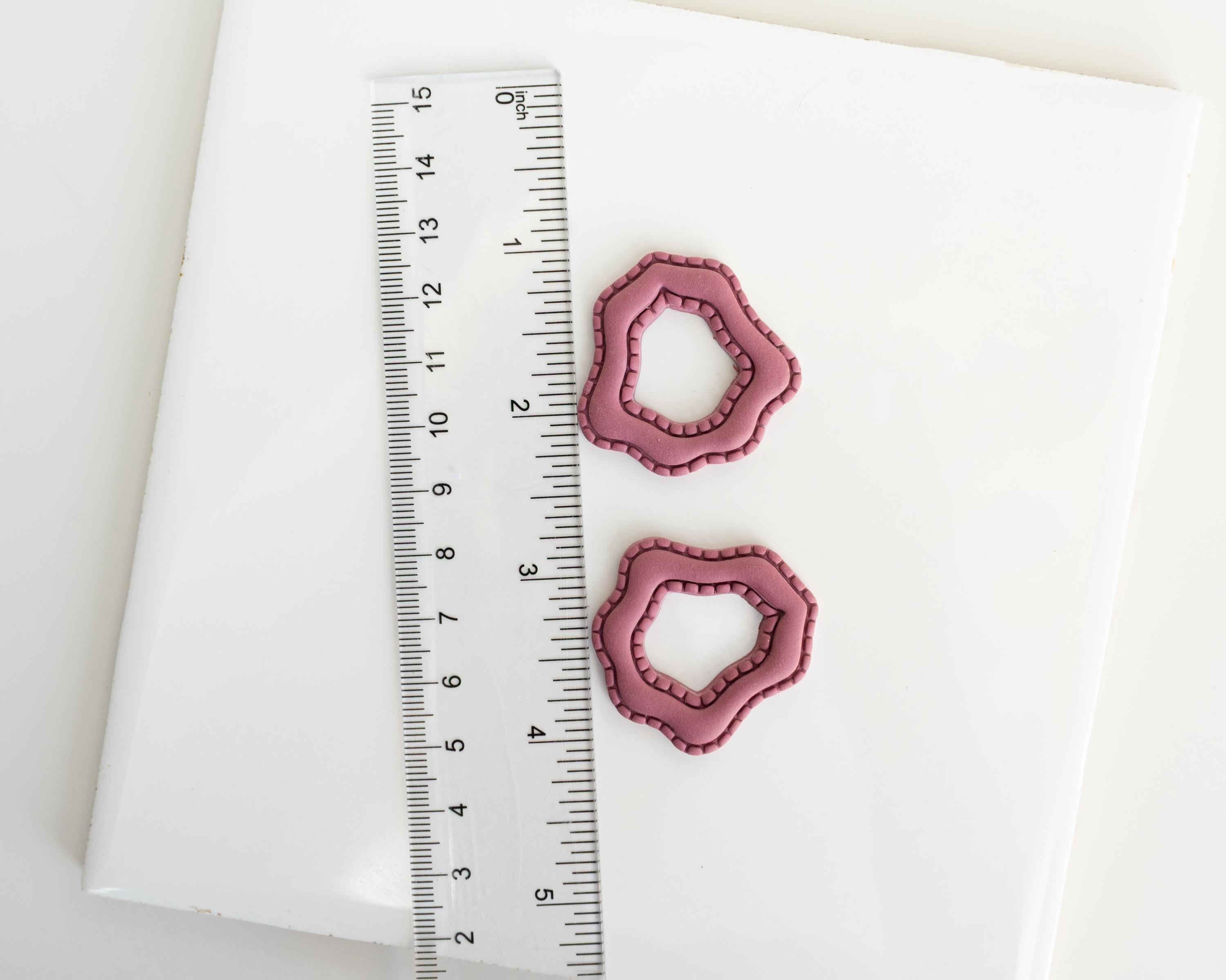 Organic Bubble Dangle | Simple embossed cut-out clay cutter