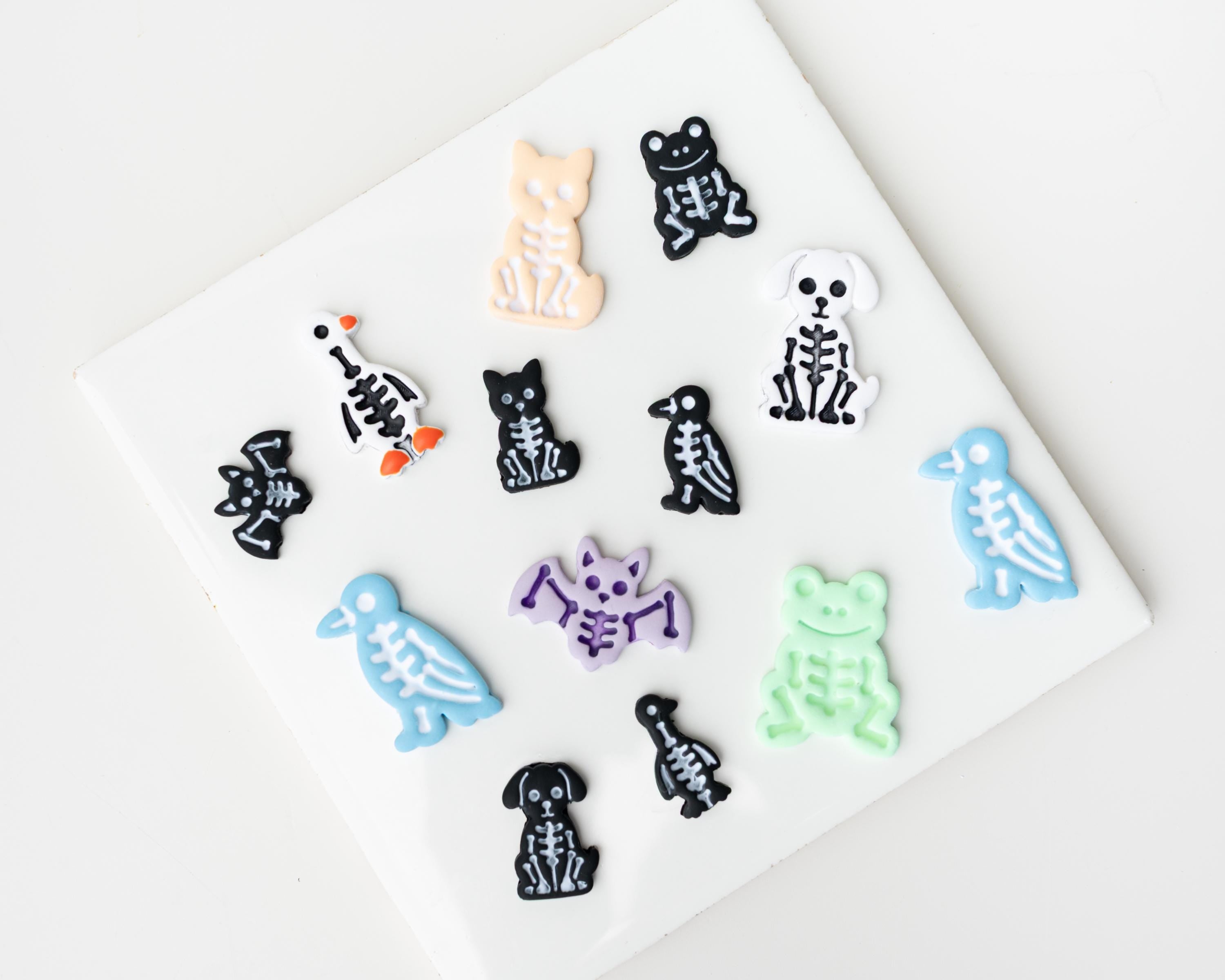 Spooky Season Skeletons | Porch Goose, Cat, Dog, Bat, Frog and Crow