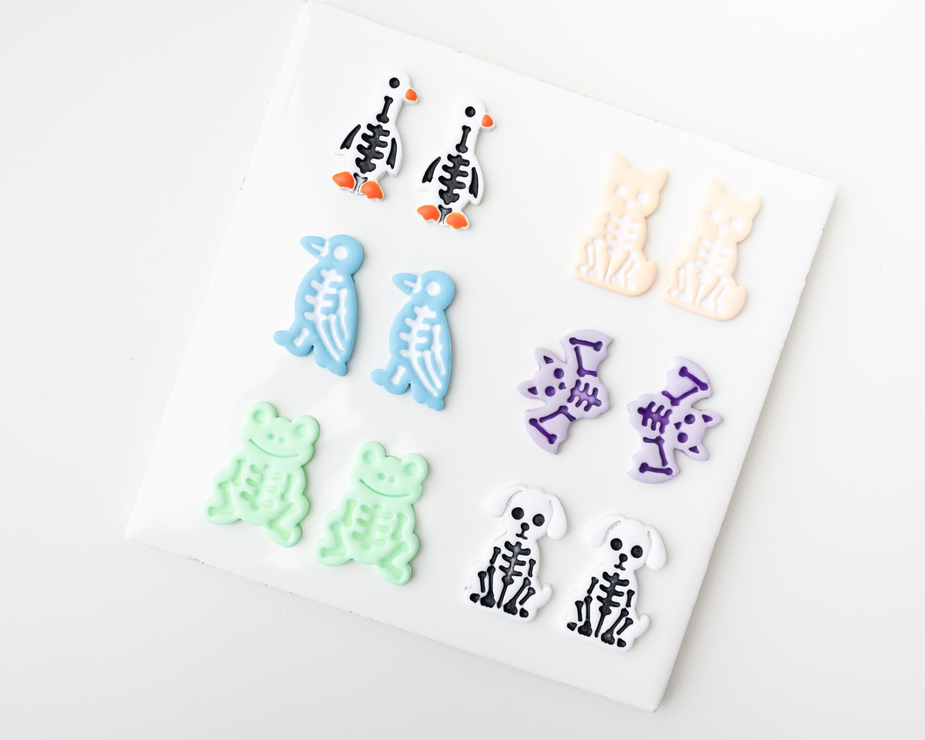 Spooky Season Skeletons | Porch Goose, Cat, Dog, Bat, Frog and Crow