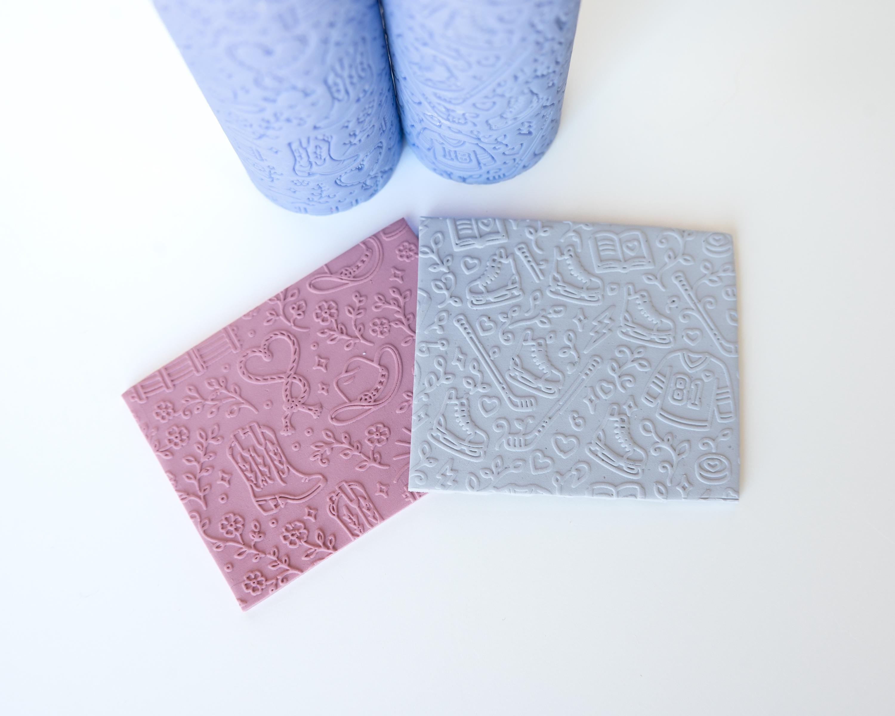 Book Themed Rollers - Country Romance and Hockey Romance - Resin Texture Roller