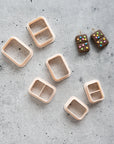 Brownie - 2 Piece Clay Cutter Set, Retro Dessert Cookie Shape, Polymer PLA, 25Mm 30Mm 35Mm
