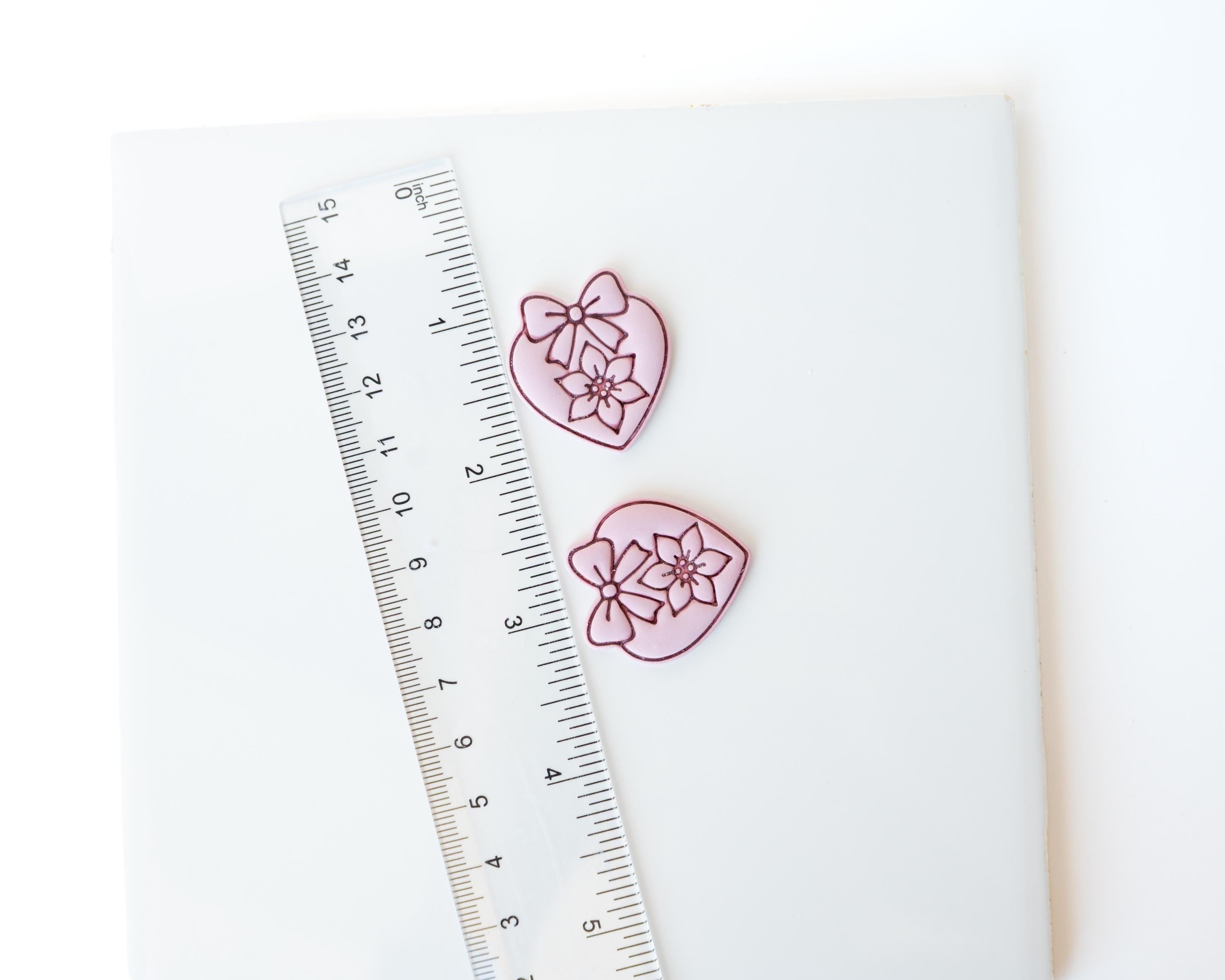 Poinsettia Heart - Embossed Christmas - Holiday Clay Cutter 2026