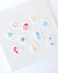 Christmas Mahjong Tile Clay Cutters, SET FIVE / Holiday - Embossed (Set of 10 Designs)