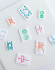 Mahjong Tile Clay Cutters, SET ONE - Embossed (Set of 5 Designs)