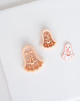 Ghost Holding Friends | Halloween Embossed Animal with Ghost Clay Cutter