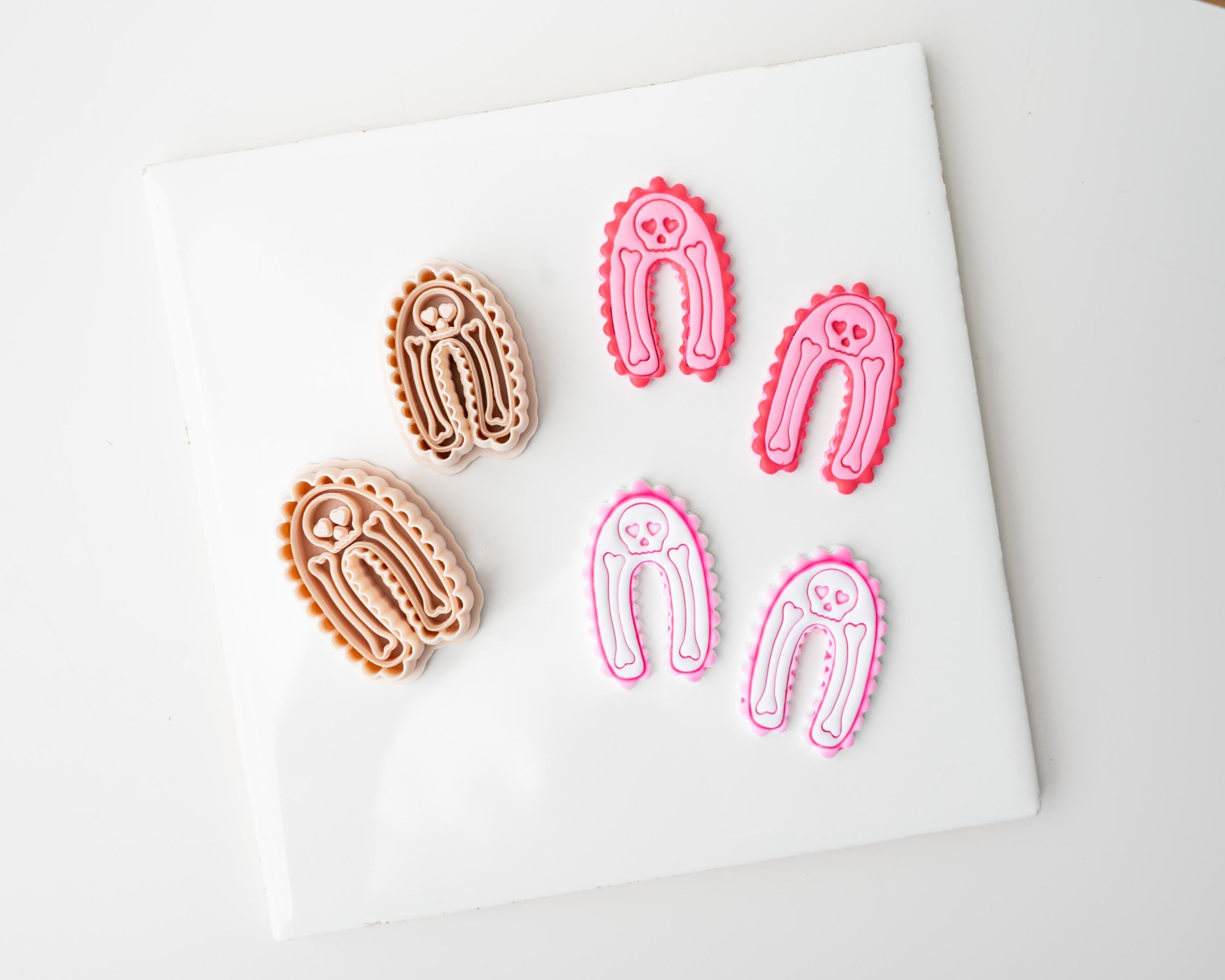 Skeleton Arch | Halloween Rainbow styled clay cutter with skull and bones