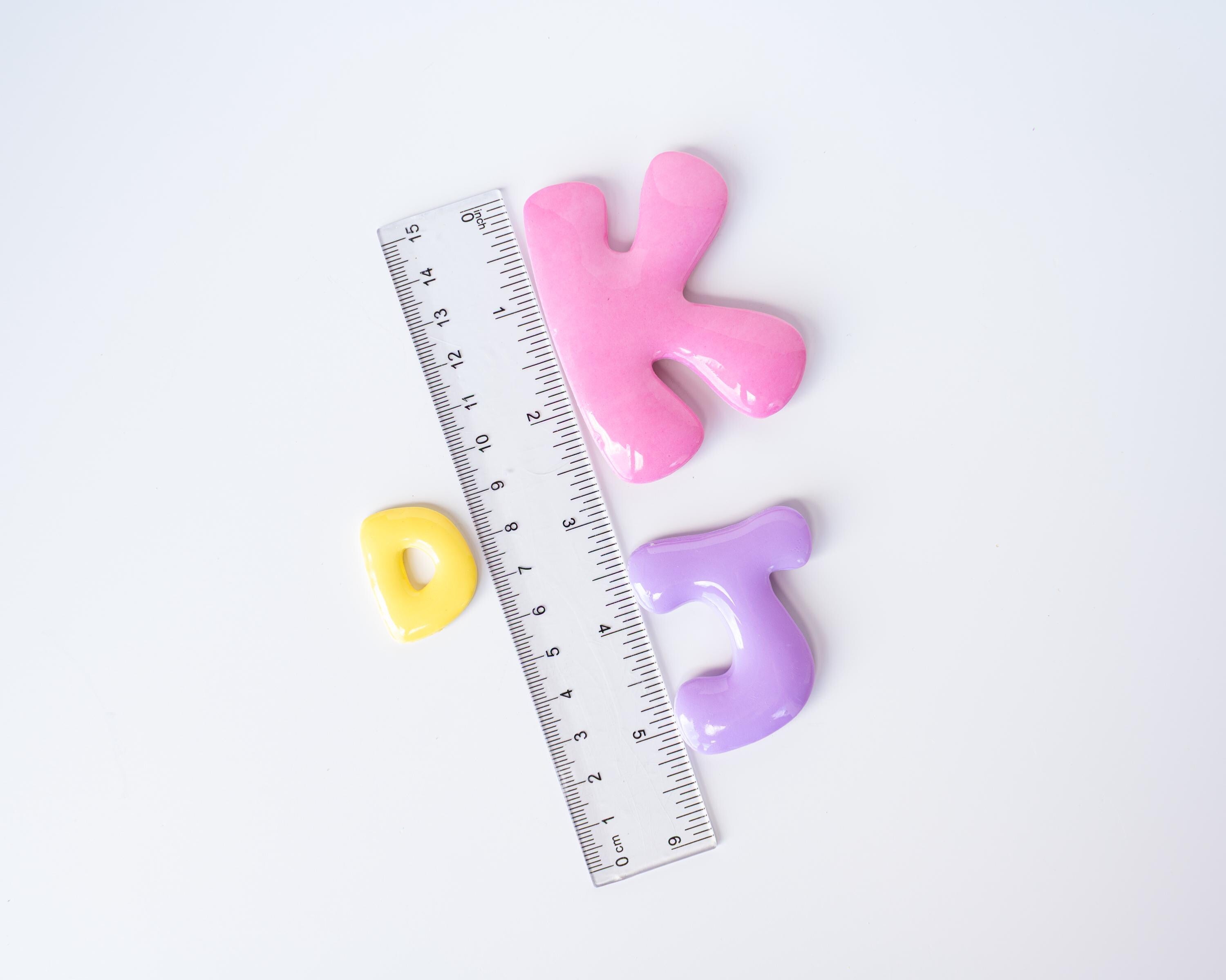 Bubble Letter Initials - Clay Cutters for Purse Charms, Magnets and Decor