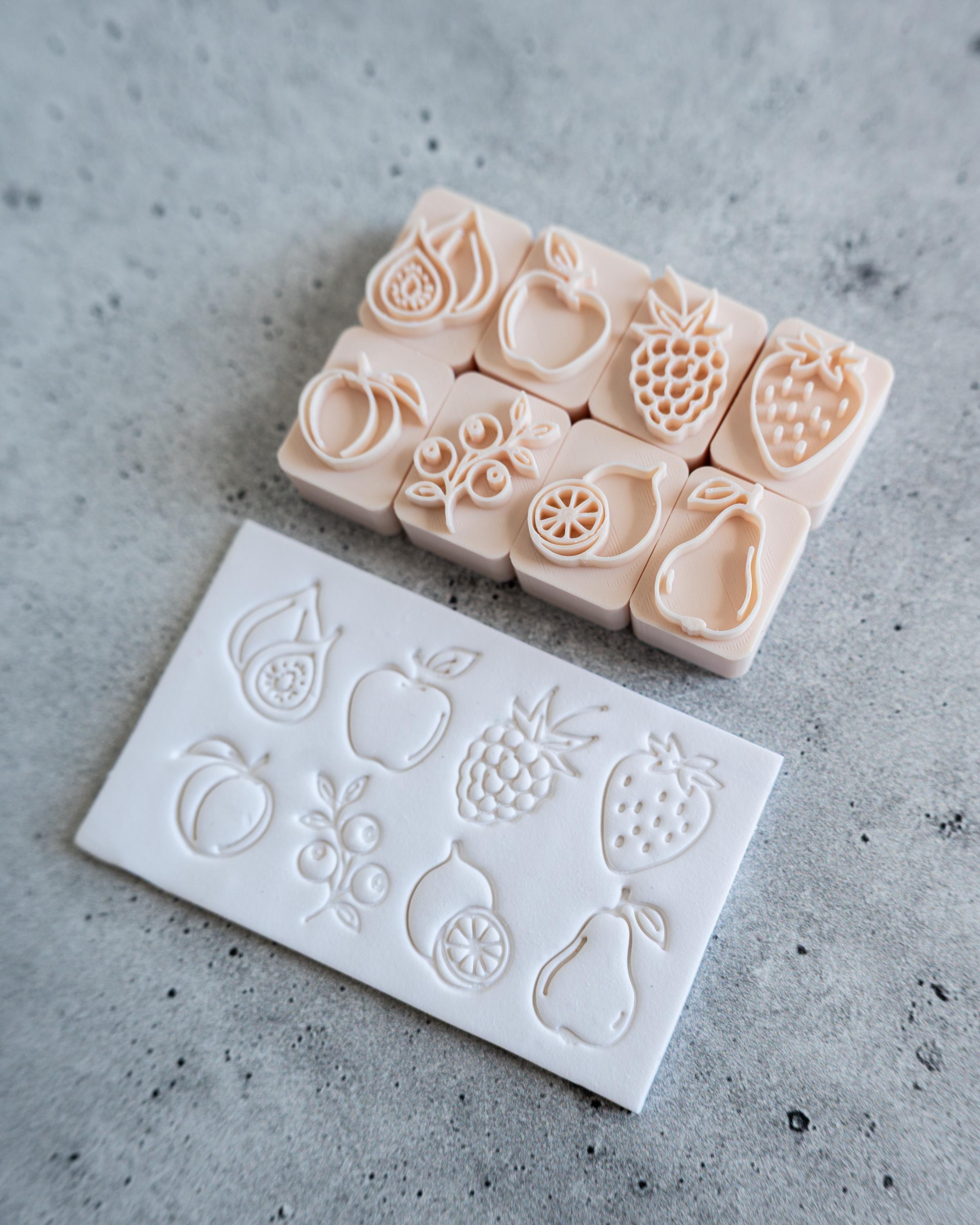 Fruit Stamps - Companion to our Herb Markers - Set of 8