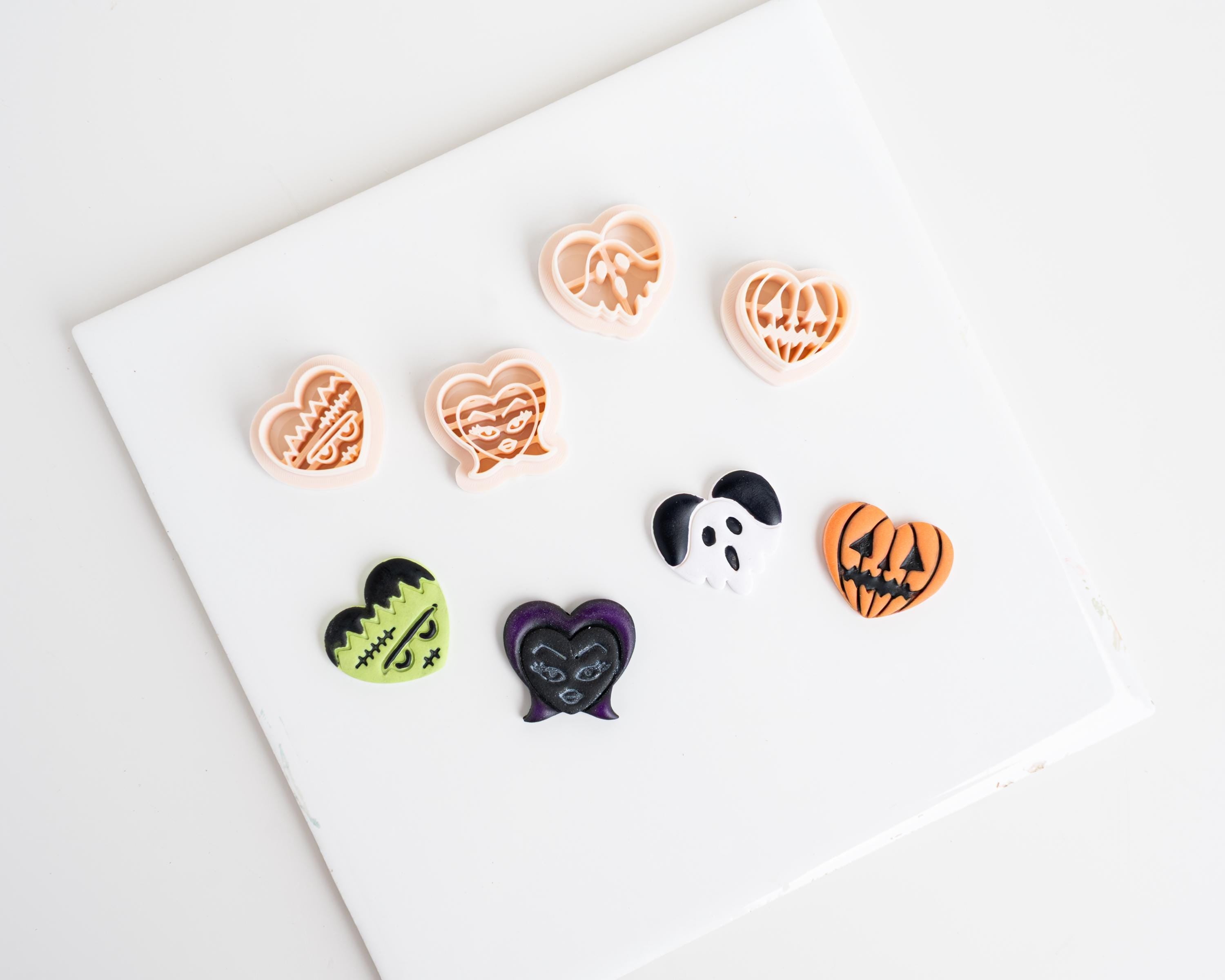 Spooky Hearts Collection | Frankenstein, Girl, Ghost, Pumpkin Halloween Heart