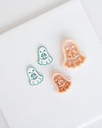 Ghost Holding Friends | Halloween Embossed Animal with Ghost Clay Cutter