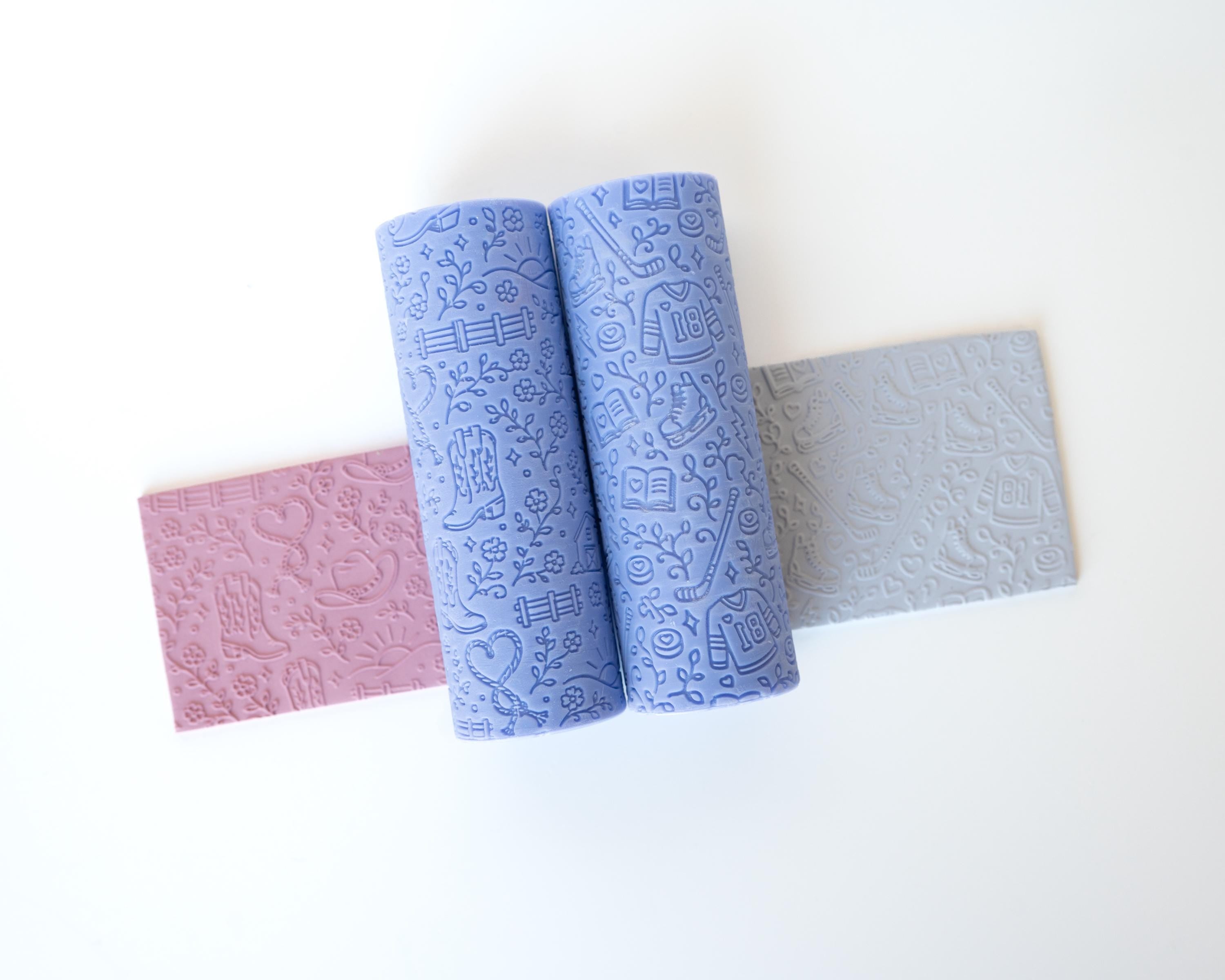 Book Themed Rollers - Country Romance and Hockey Romance - Resin Texture Roller