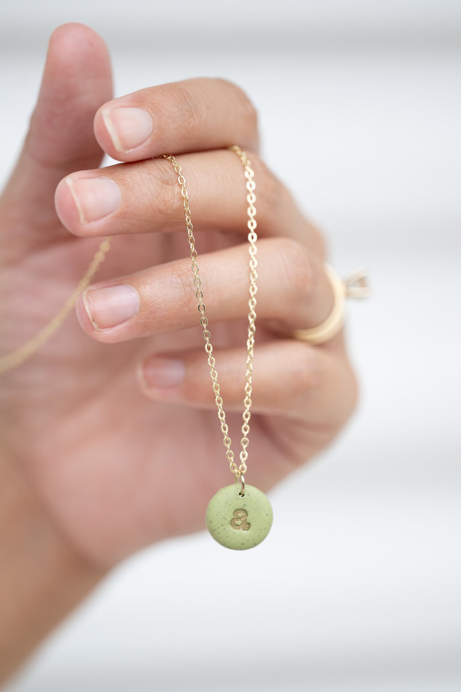 Clay Alphabet Necklace