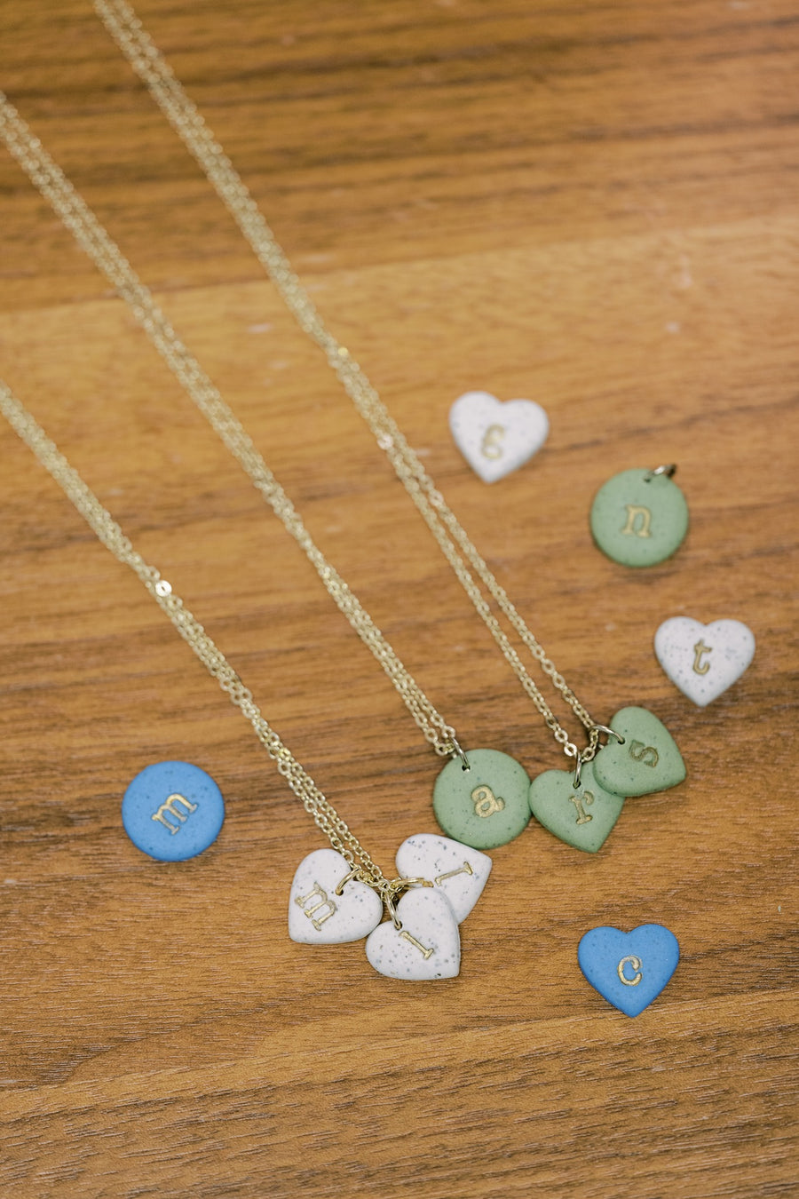 Clay Alphabet Necklace