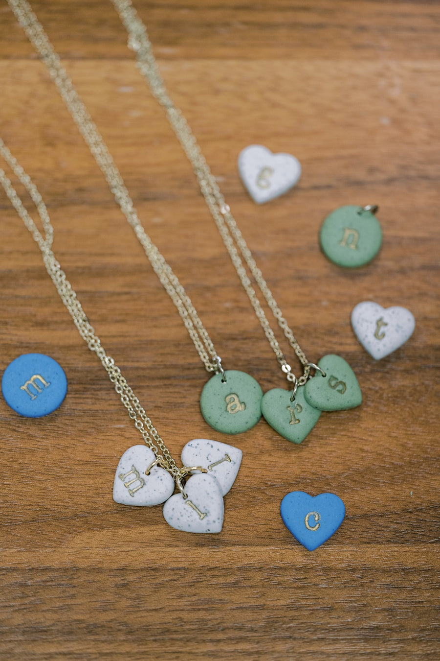 Clay Alphabet Necklace