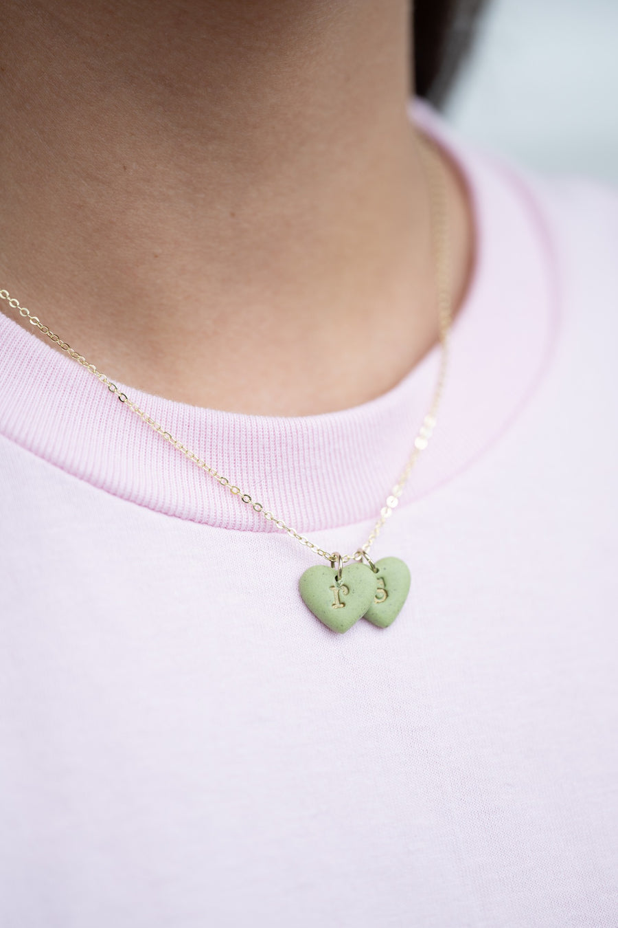 Clay Alphabet Necklace