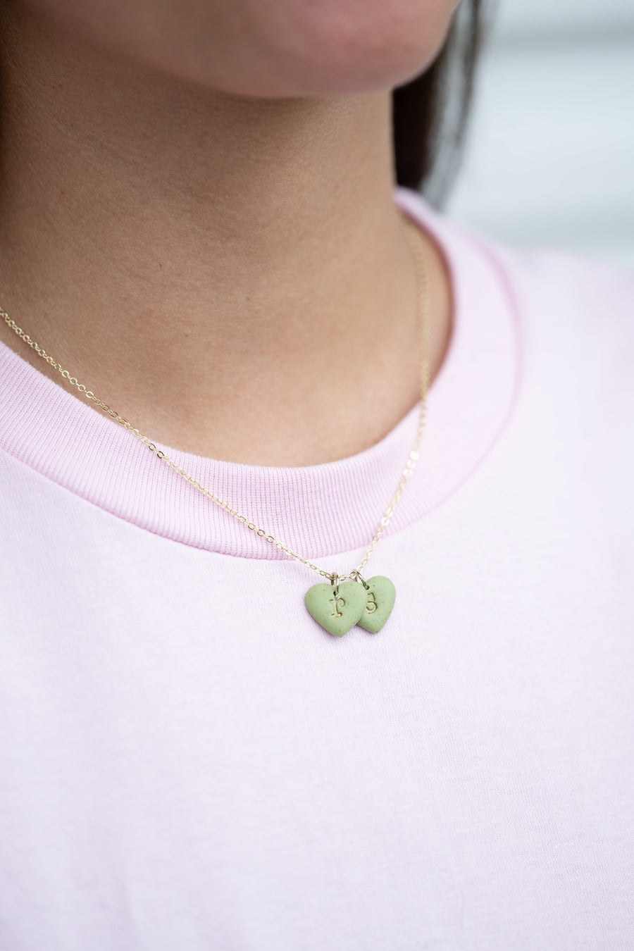 Clay Alphabet Necklace