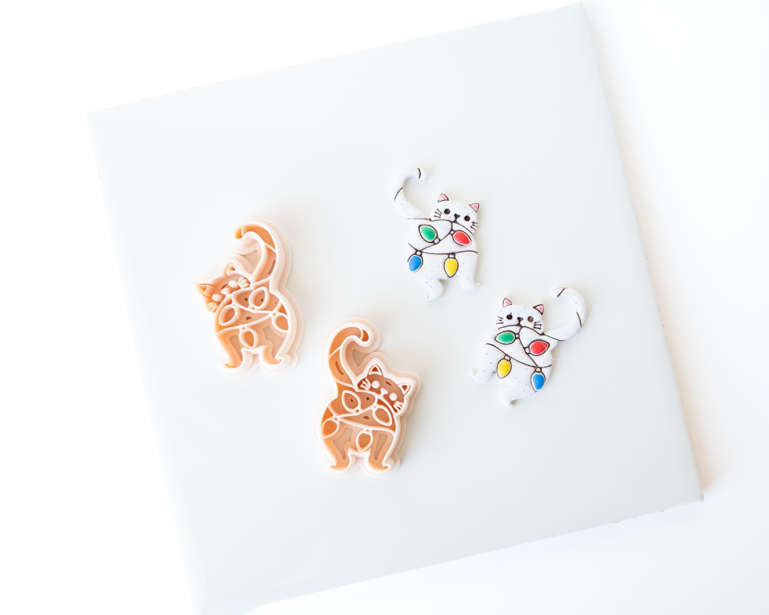 Naughty Christmas Cat - Holiday Clay Cutter 2026