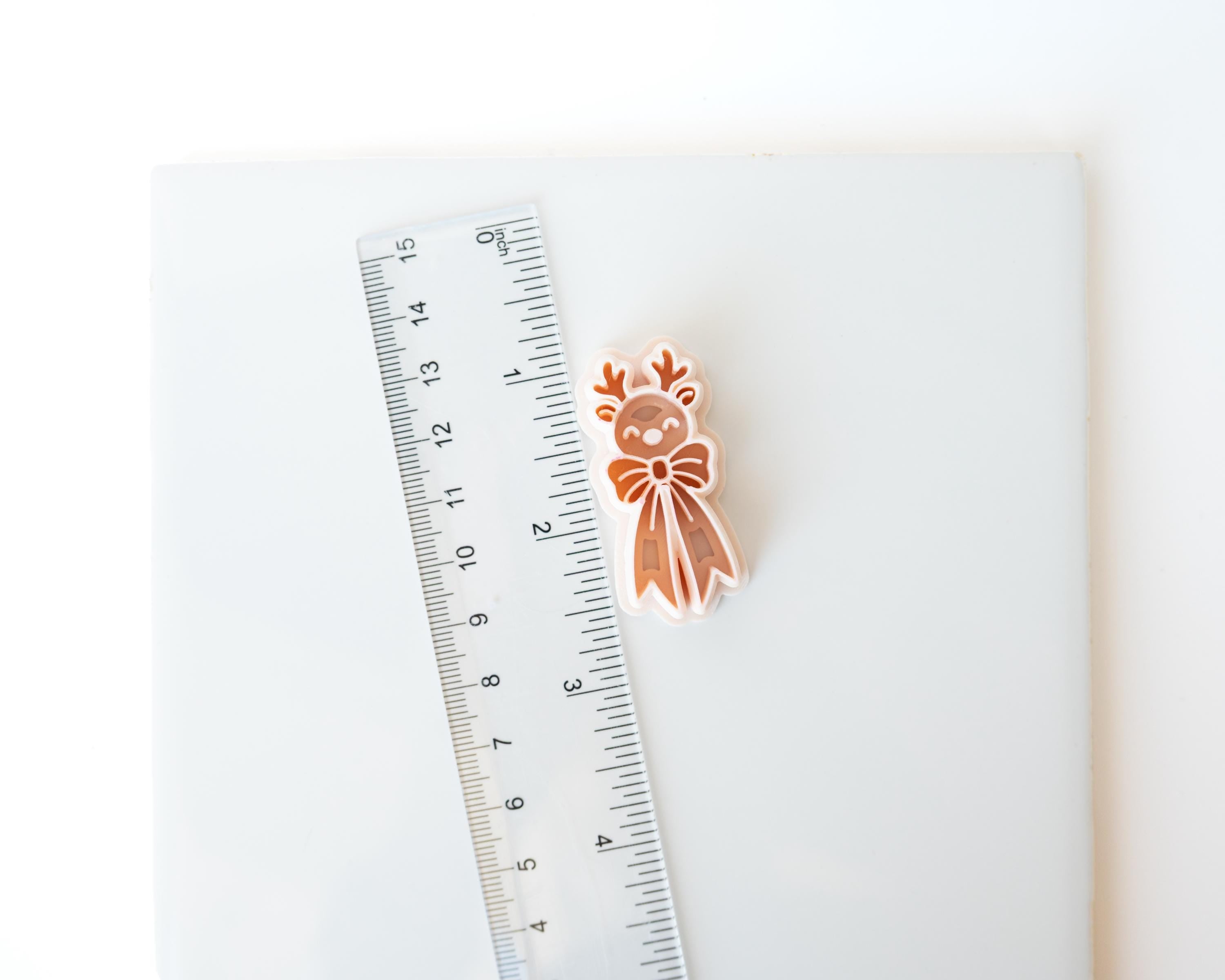 Reindeer Bow - Embossed Christmas - Holiday Clay Cutter 2026
