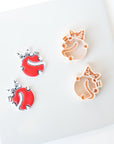 Spicy Holiday Kitten Holding Ornament - Christmas Clay Cutter 2026