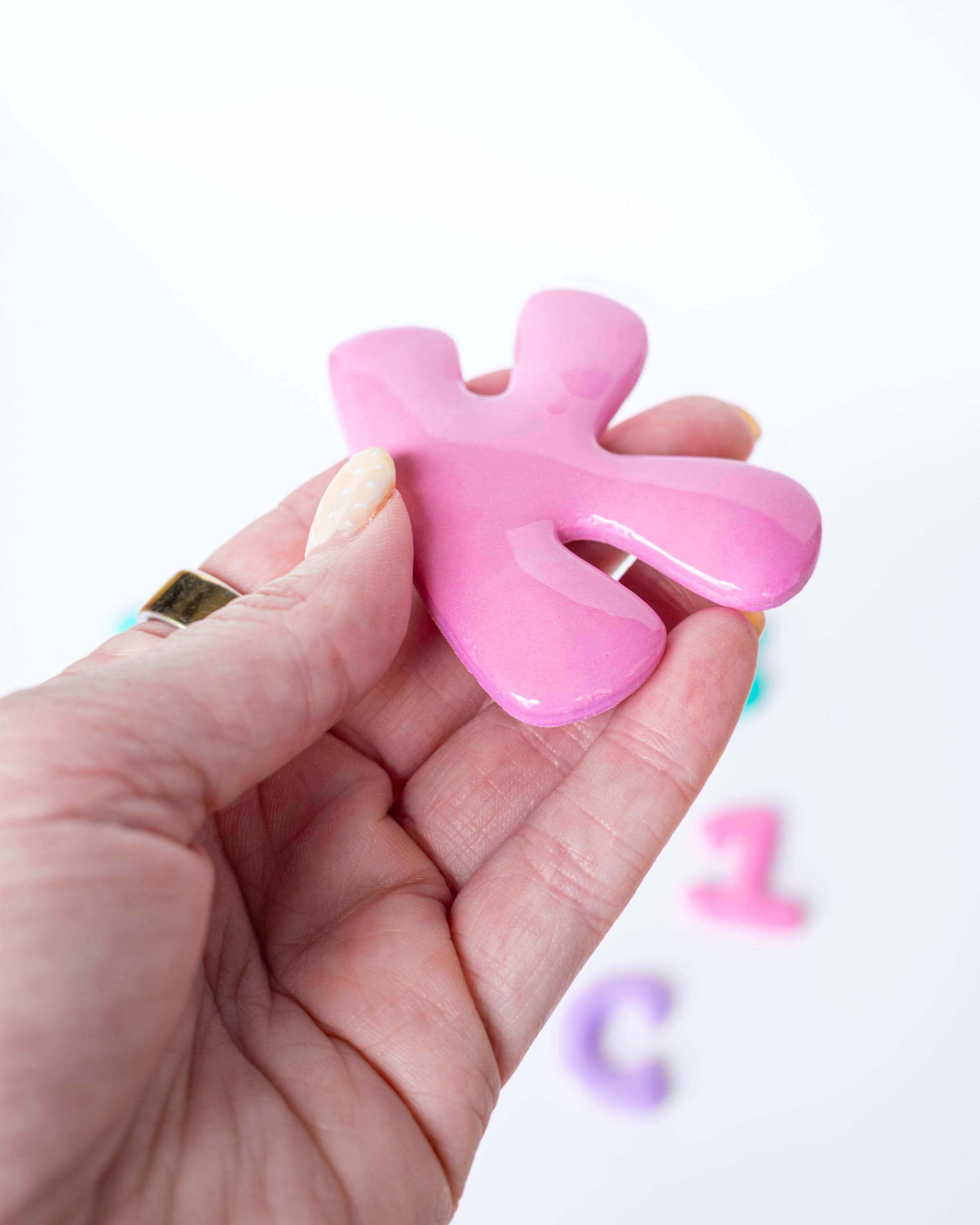 Bubble Letter Initials - Clay Cutters for Purse Charms, Magnets and Decor