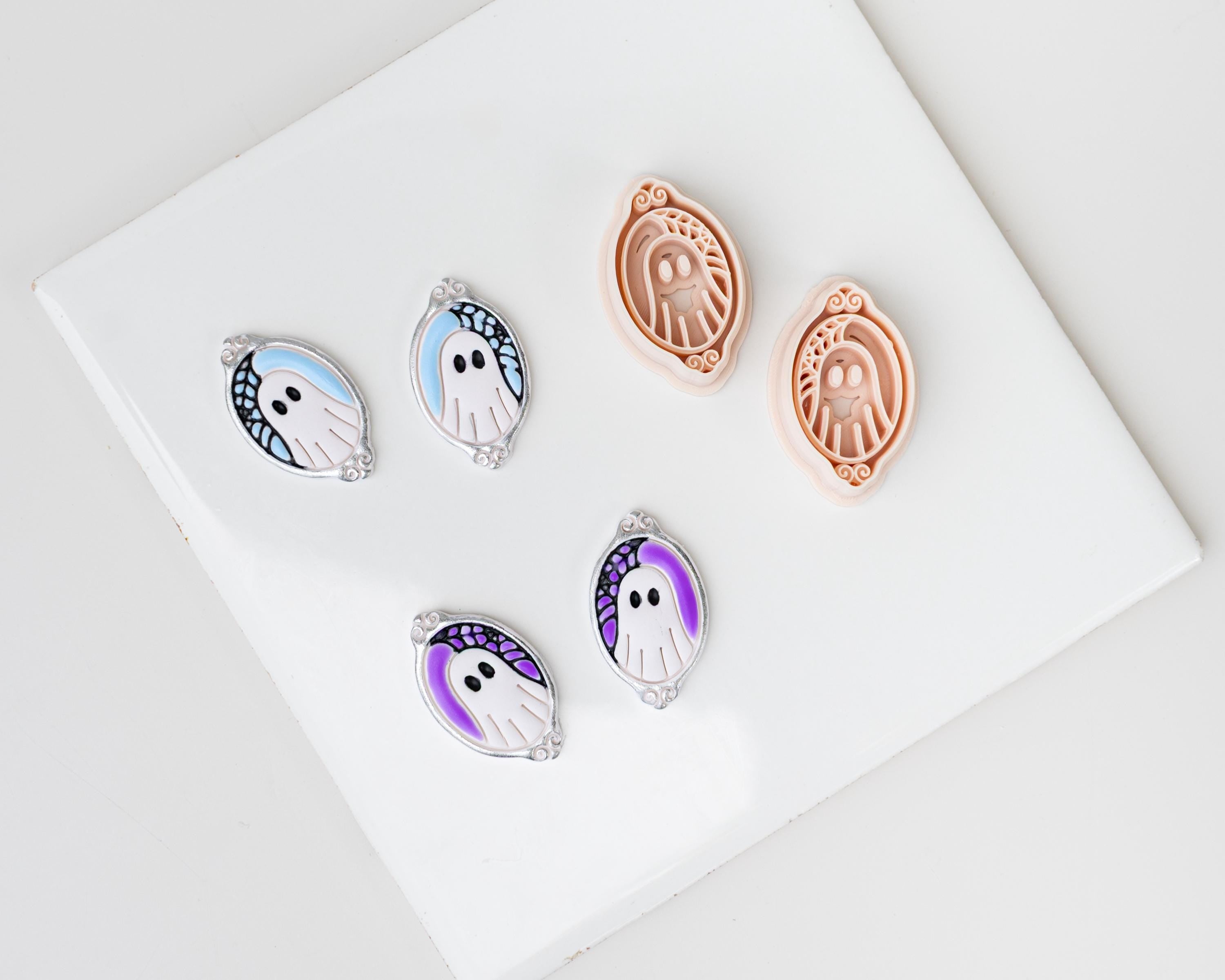 Ornate Halloween Cameo Collection | Ghost, Skull Cherries, Spiderweb Ghosts