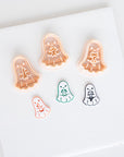 Ghost Holding Friends | Halloween Embossed Animal with Ghost Clay Cutter