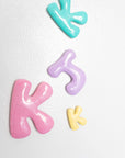 Bubble Letter Initials - Clay Cutters for Purse Charms, Magnets and Decor