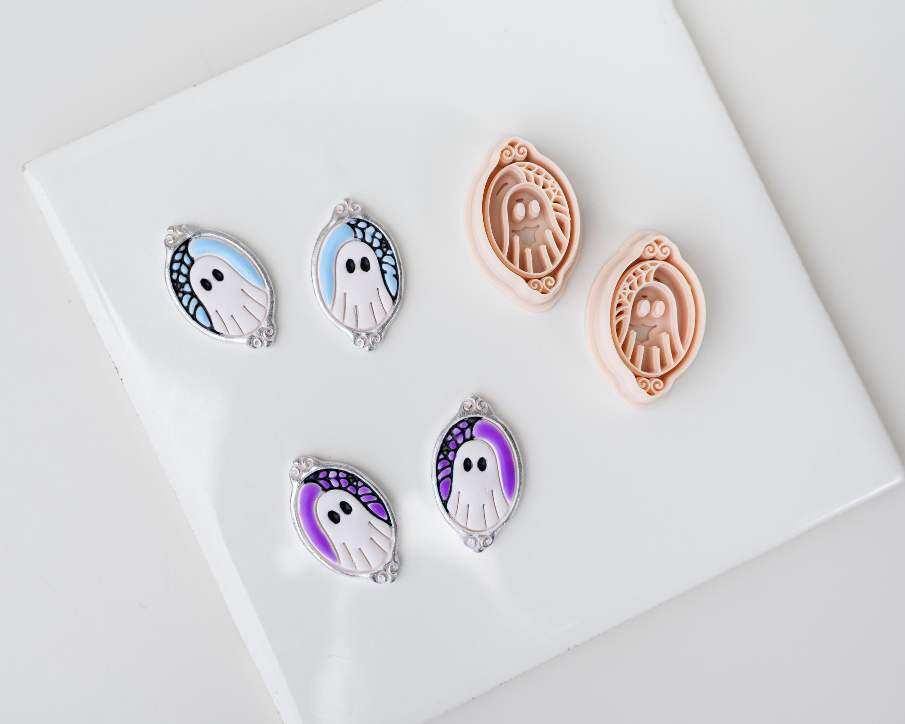 Ornate Halloween Cameo Collection | Ghost, Skull Cherries, Spiderweb Ghosts