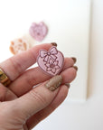 Poinsettia Heart - Embossed Christmas - Holiday Clay Cutter 2026