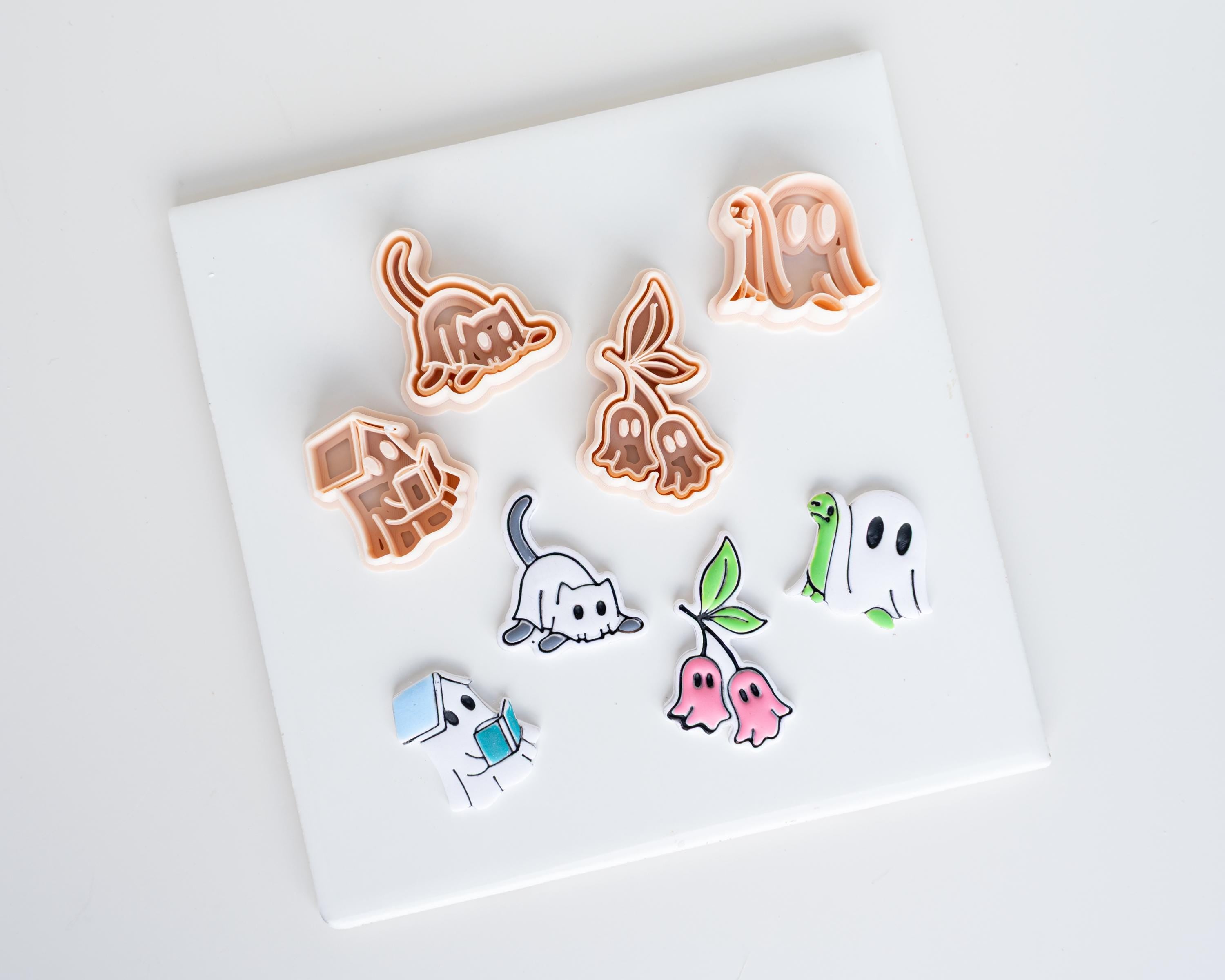 Halloween Character Collection | Cherry Ghosts, Cat Ghost, Bookish and Turtle