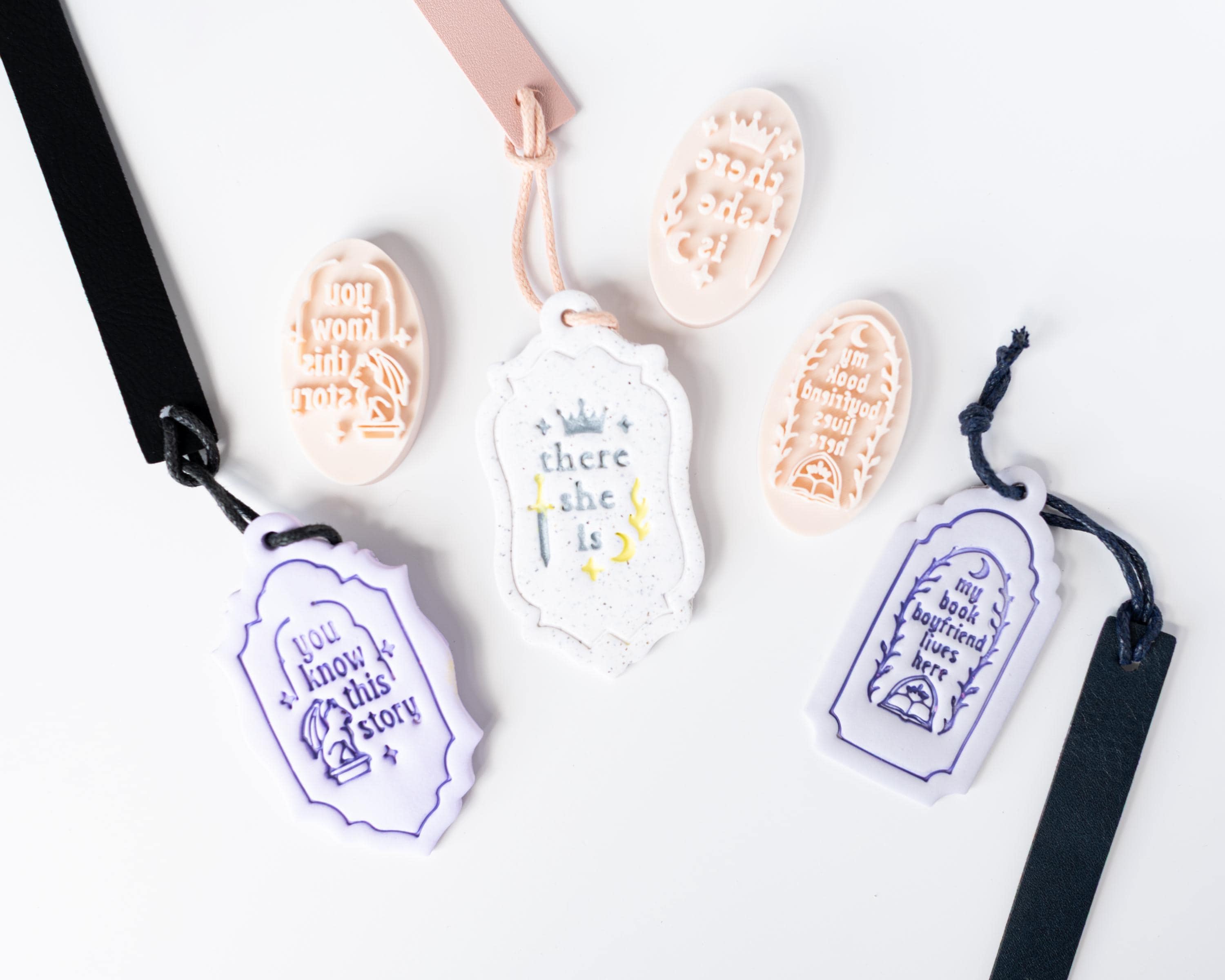 Book Charm Stamps - Bookmark Stamp for Bookish Fans