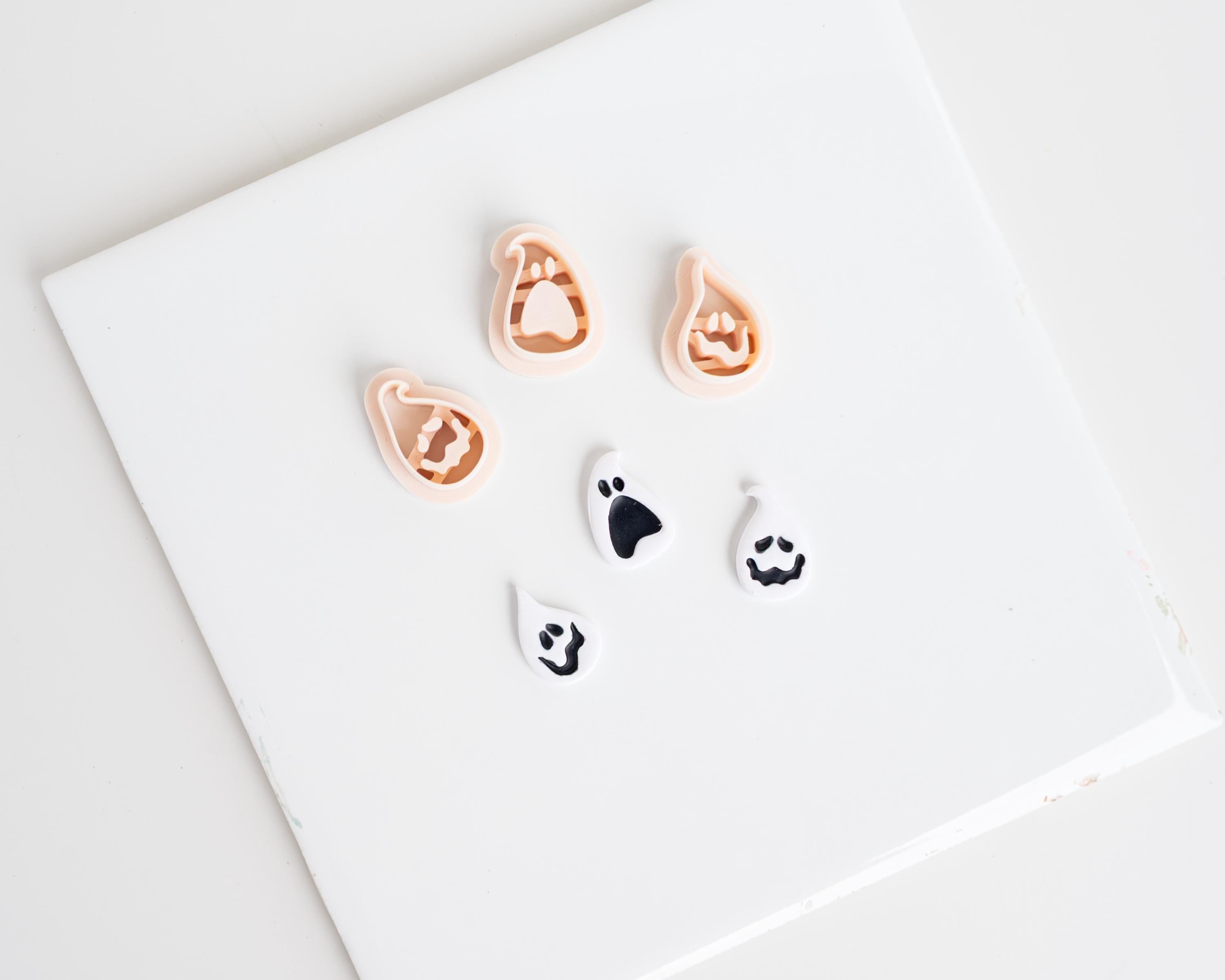Ghost Face Drops - Set of 3 | Mini Halloween Ghostly Faces