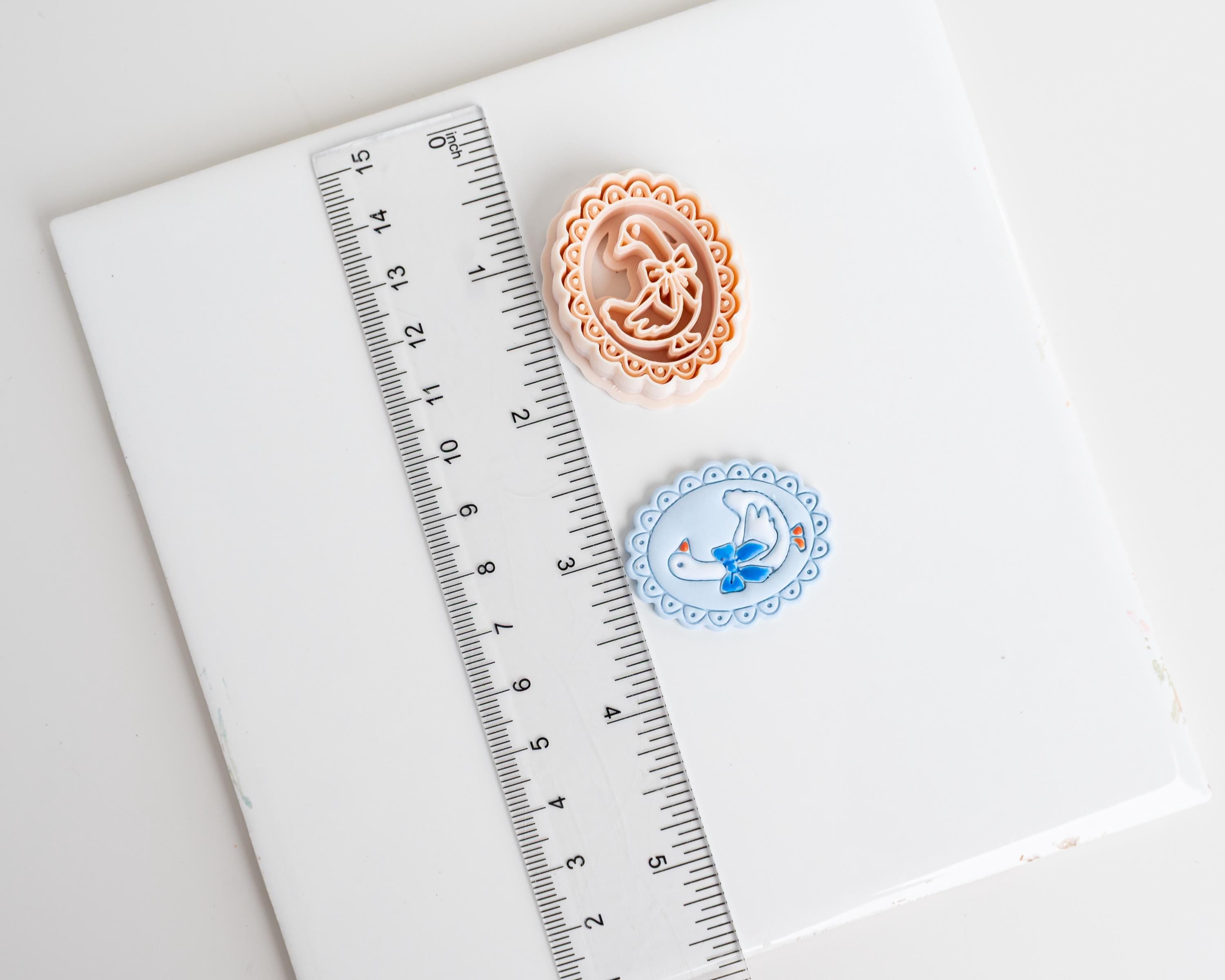 Porch Goose Cameo | Vintage Spring Embossed Clay Cutter