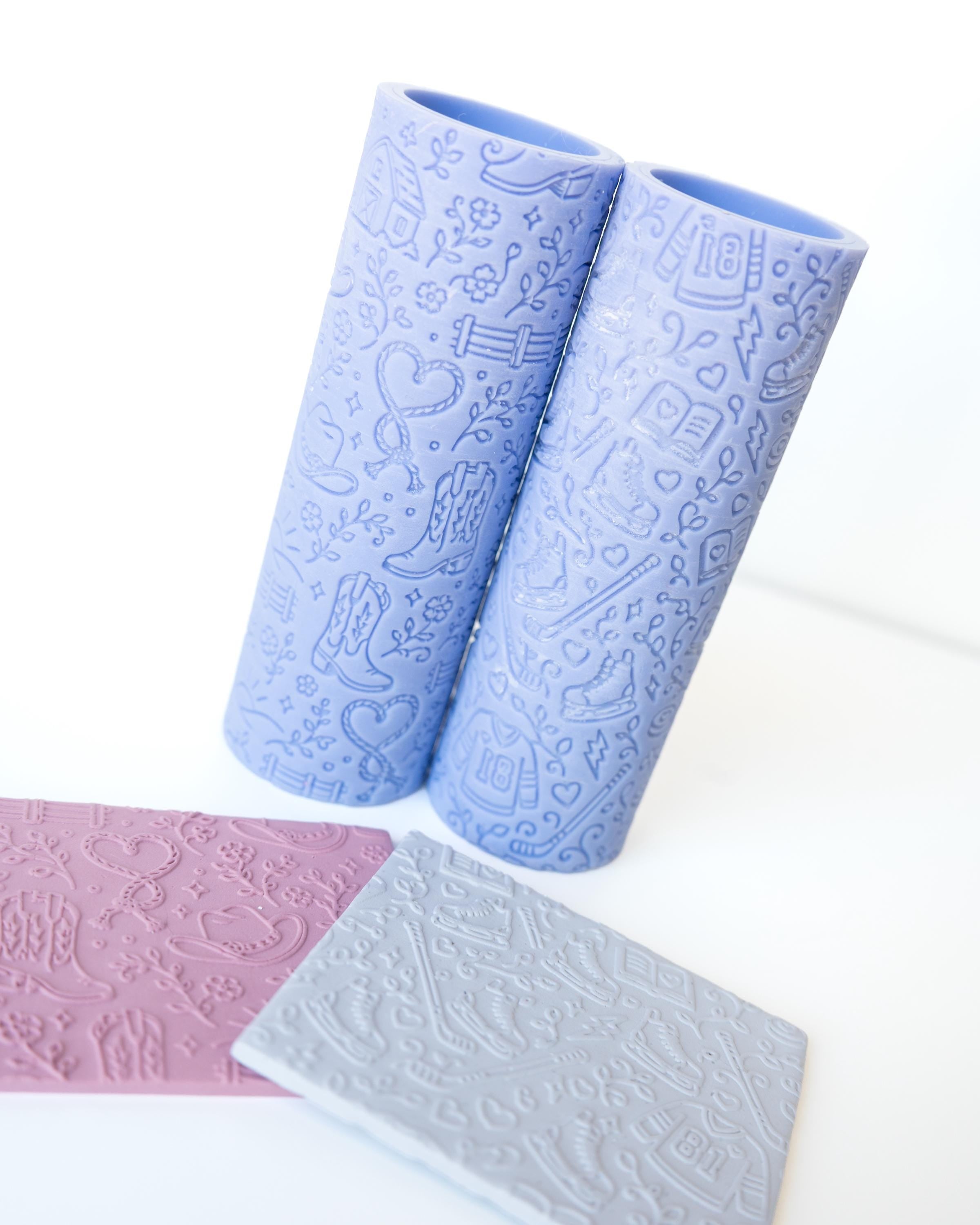 Book Themed Rollers - Country Romance and Hockey Romance - Resin Texture Roller